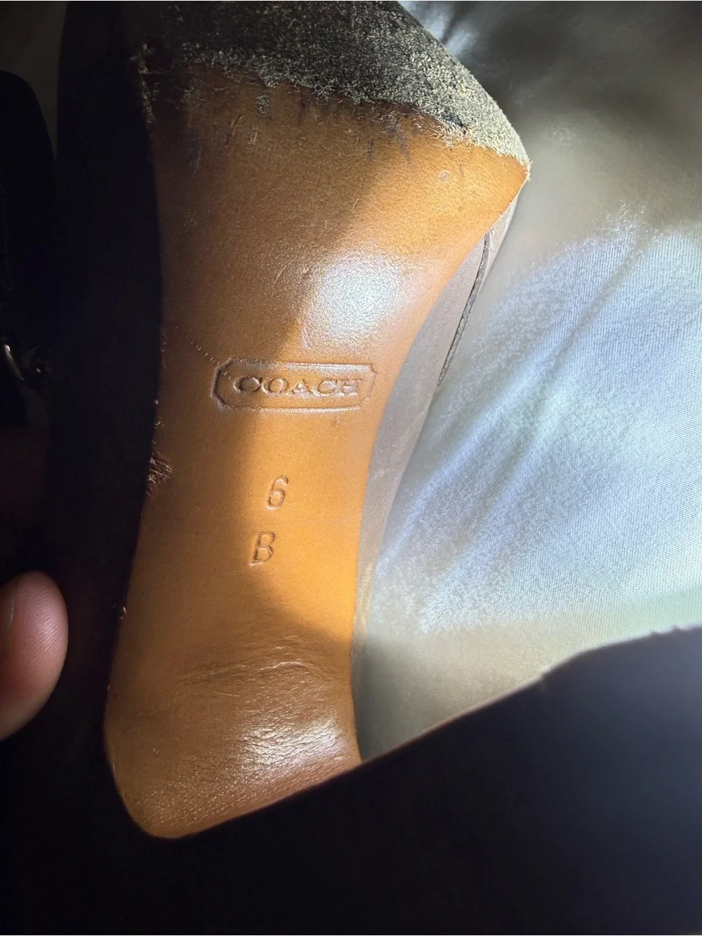 Coach taupe leather